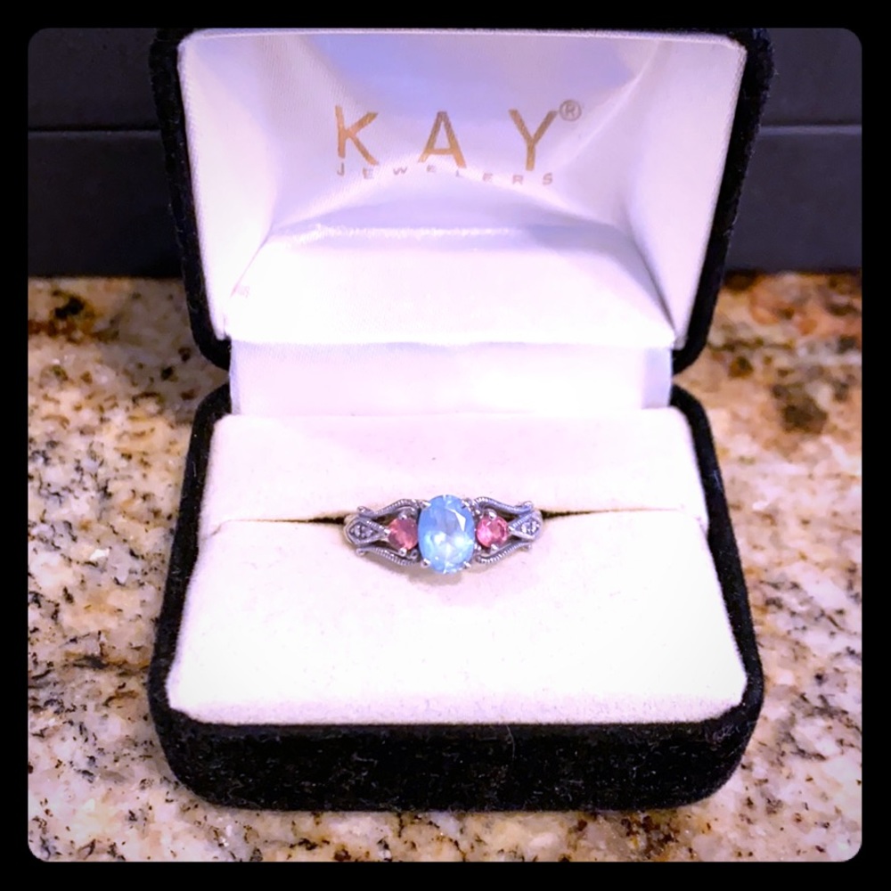 Sterling Silver 1/4 carat diamond ring